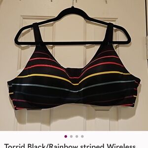 Torrid Multicolor Striped Wireless Bra